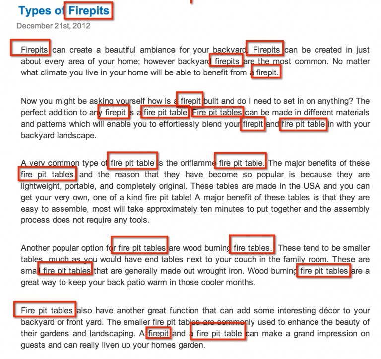 Keyword-Stuffing