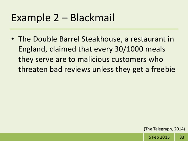 blackmailing