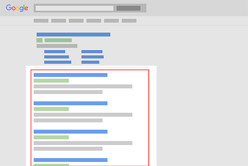 Organic search results