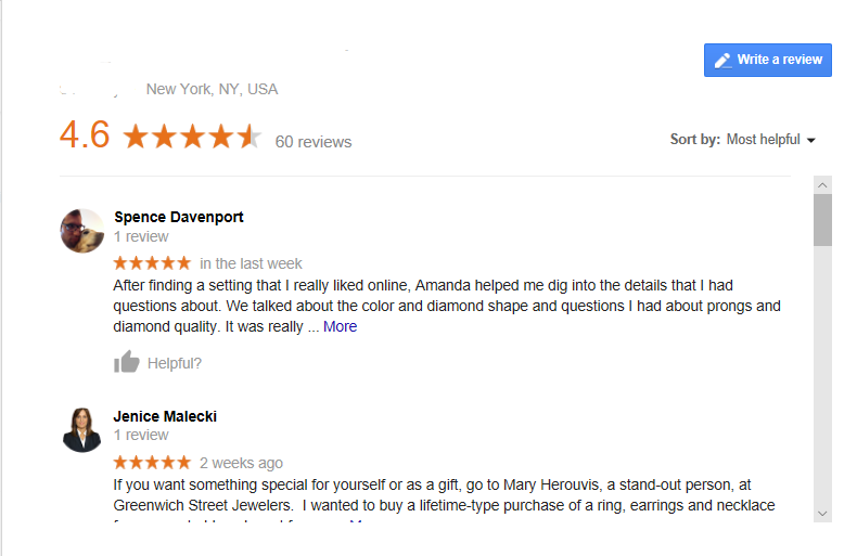Local SEO for Jewelers reviews