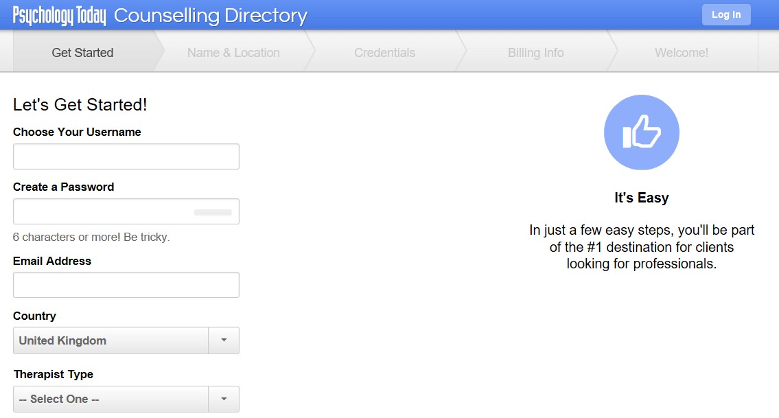 Add busniess to psychiatrists fill out
