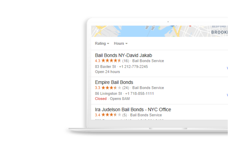 local SEO for bail bonds availability