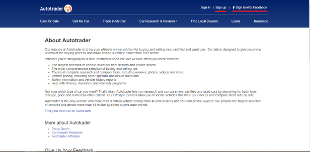 Add Business to AutoTrader Step2