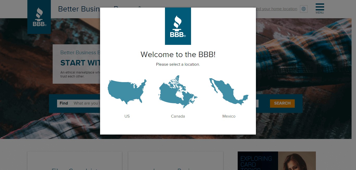 Add Business to Better Business Bureau Step2