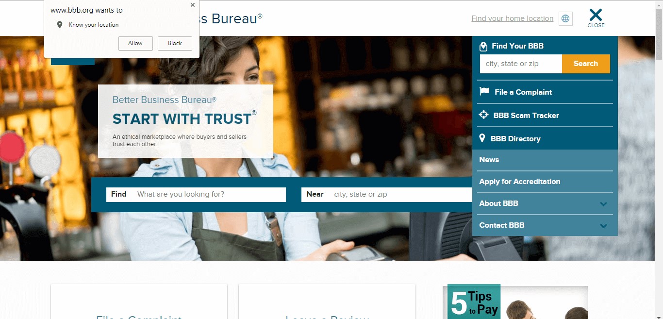 Add Business to Better Business Bureau Step3
