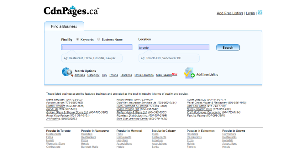 Add Business to Cdnpages Step1