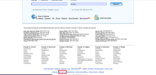 Add Business to Cdnpages advertising Step1