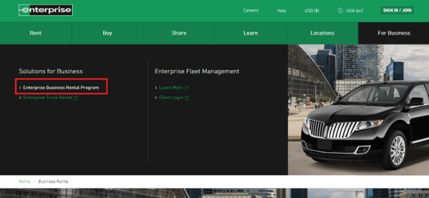 Add Business to Enterprise business Step2