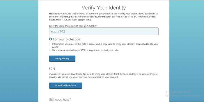 Add Business to Healthgrades Provider Step4