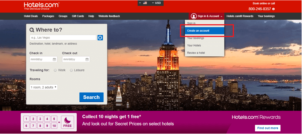 Add Business to Hotels Step2