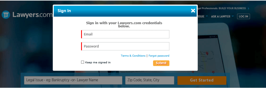 Add Business to Lawyers Step2