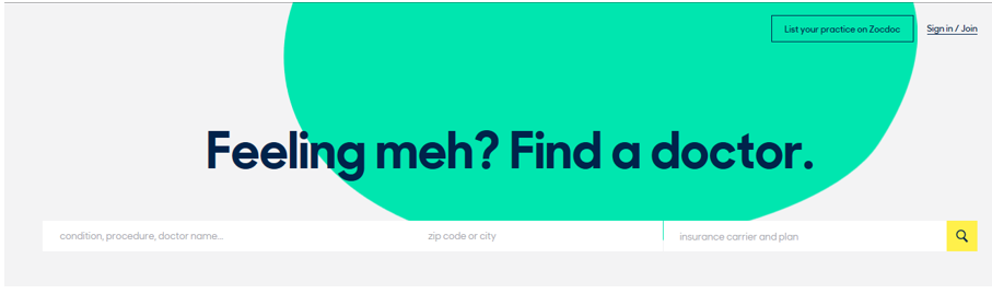 Add Business to zocdoc Step1