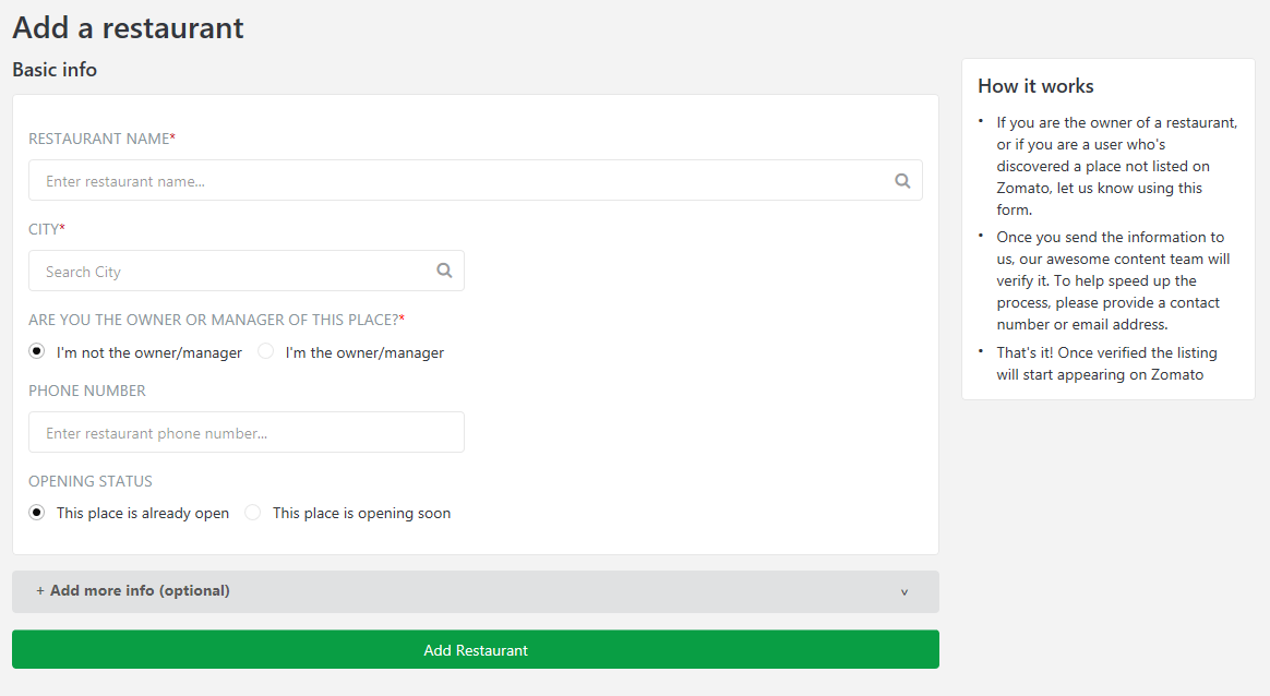 Add Business to zomato Step5-1